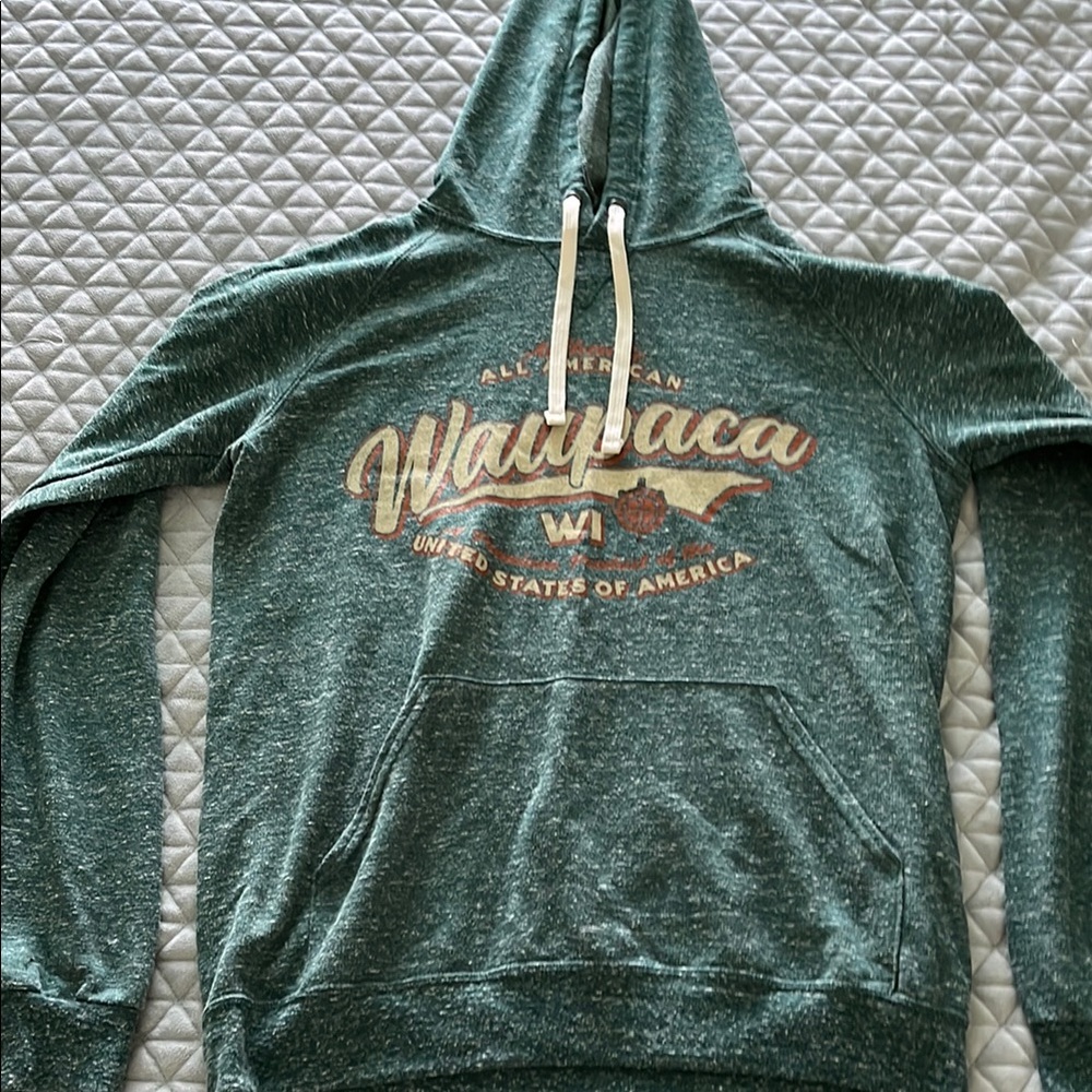 Jerzees Green Sweater with Vintage Design